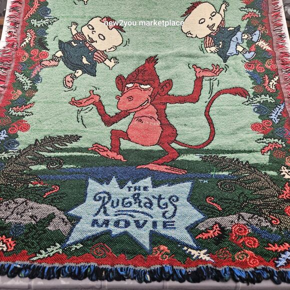 Vintage Rugrats Tapestry Throw Blanket Northwest Company 1990s Rugrats the movie - Picture 8 of 12